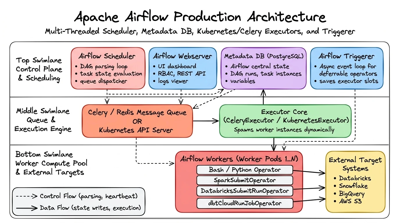 Apache Airflow Distributed Production Architecture