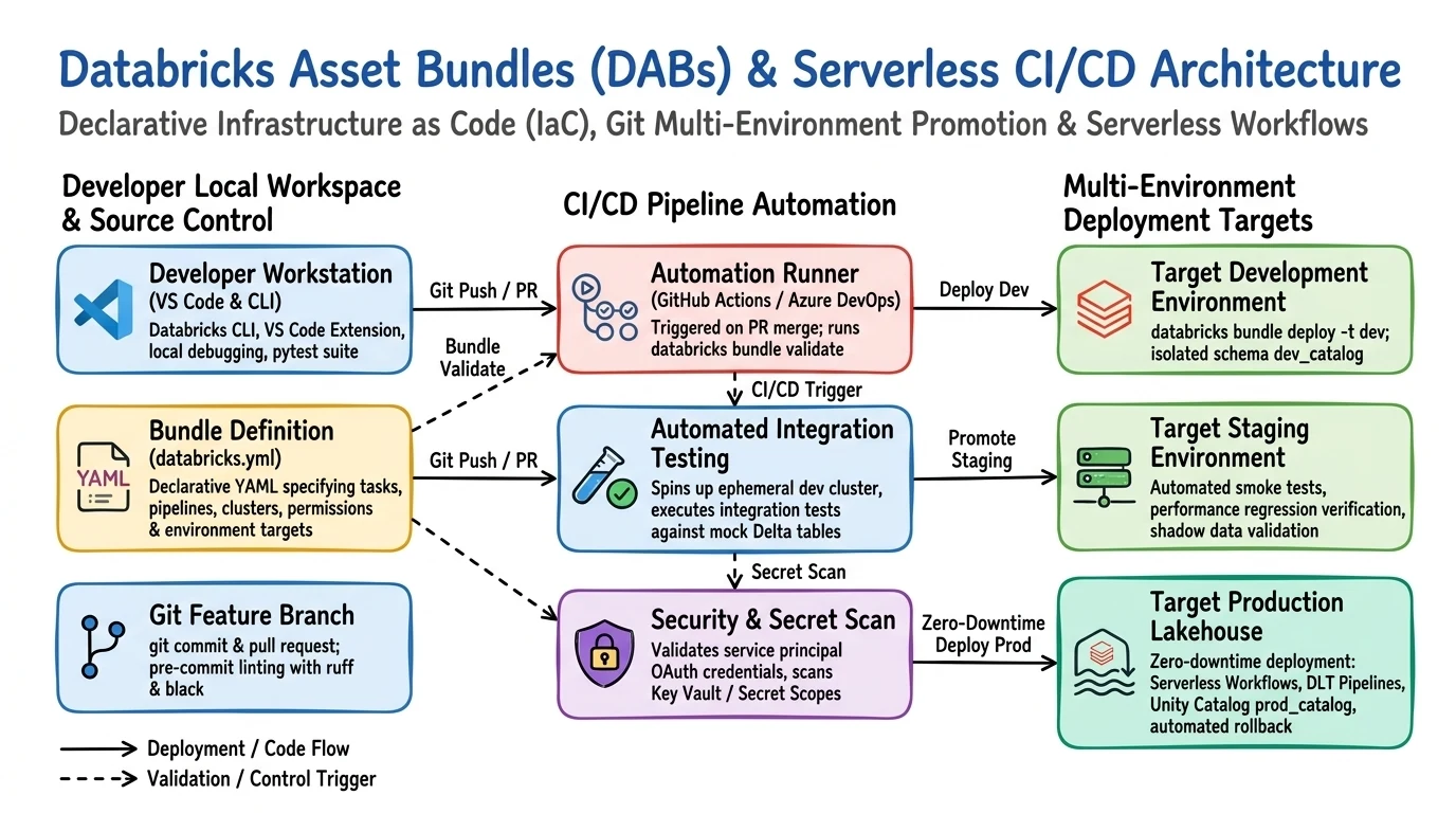Databricks Asset Bundles (DABs) & Serverless CI/CD Architecture