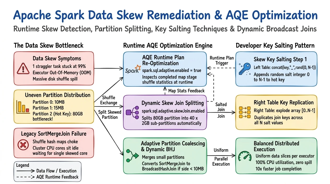 Apache Spark Data Skew Remediation & AQE Optimization